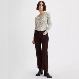 Levi’s Middy Ankle Corduroy Bootcut pants, brown, women’s size 26
